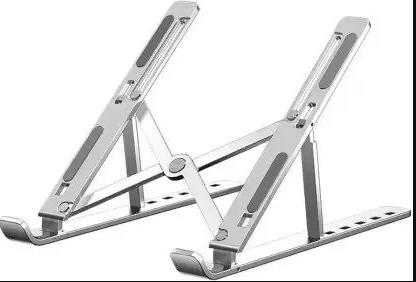 Aluminum Alloy Adjustable & Foldable Laptop Stand – Ergonomic Comfort Anywhere!