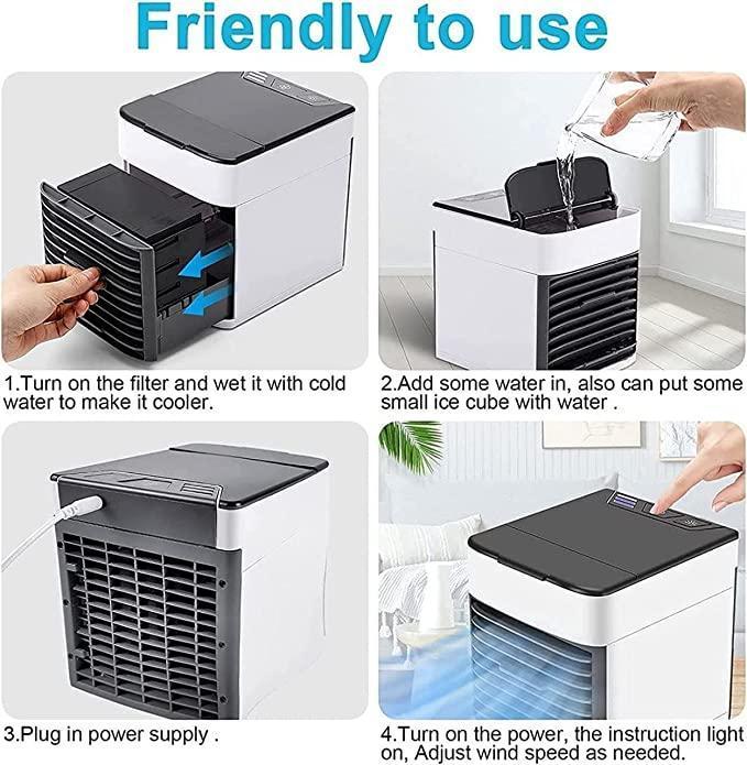 Mini Air Conditioner Air Cooler – 3-in-1 Cooling, Purifying & Humidifying!