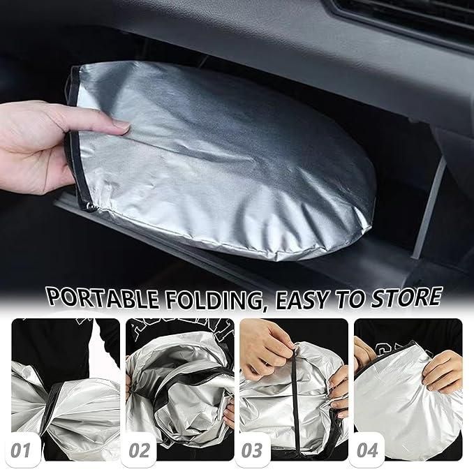 Folding Car Window Sunshade Cover – Stay Cool & Protect Your Car!