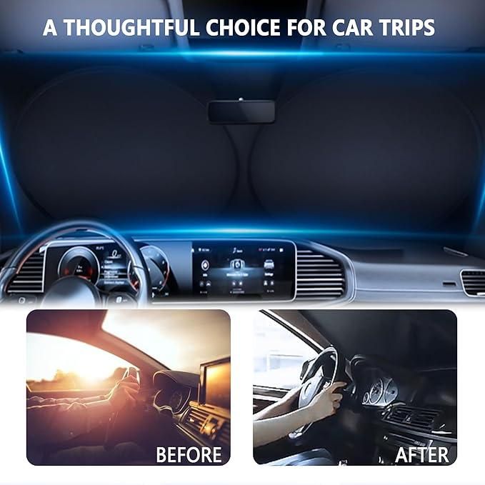 Folding Car Window Sunshade Cover – Stay Cool & Protect Your Car!