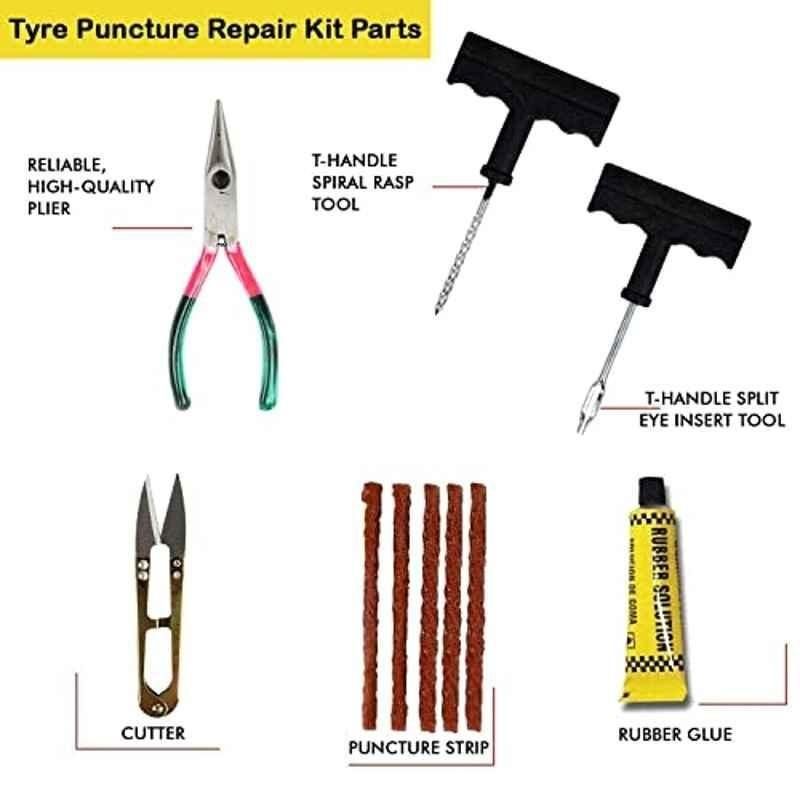 5-in-1 Universal Tubeless Tire Puncture Repair Kit – Quick & Easy Fix for Any Ride!