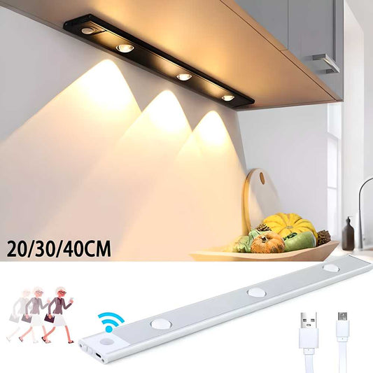 LED PIR Motion Sensor Cabinet Light – Wireless, USB Rechargeable & Energy-Efficient!